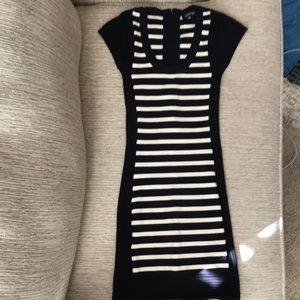 Black and White French Connection sweater dress